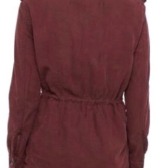 Free People Not Your Brothers Surplus Jacket Military Army Cargo Burgundy - Picture 3 of 5